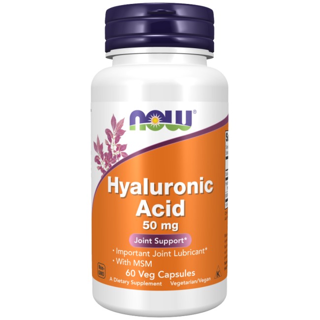 Hyaluronic Acid 50 mg | with MSM от NOW Foods