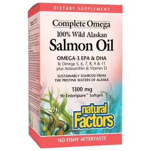 100% Wild Alaskan Salmon Oil Complete Omega pro diety