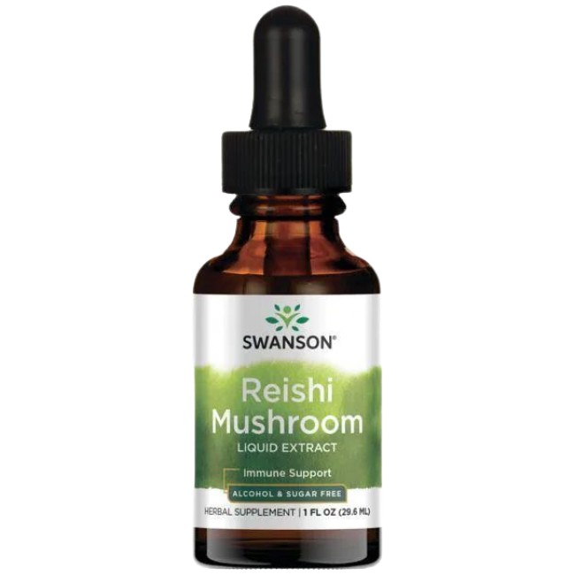 Swanson Reishi Mushroom Liquid Extract (Alcohol- &amp; Sugar-Free)