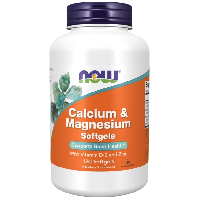 NOW Foods Calcium &amp; Magnesium Softgels / with Vit D and Zinc