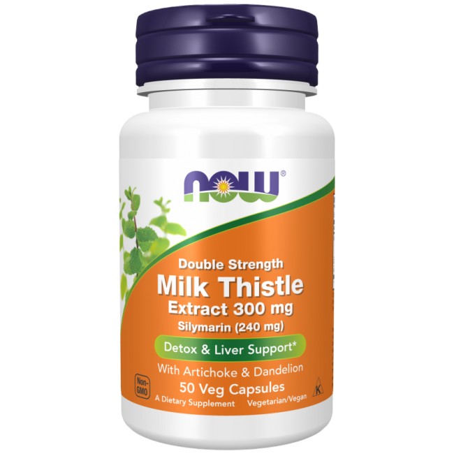 NOW Foods Milk Thistle - Silymarin Extract | Double Strength with Artichoke &amp; Dandelion