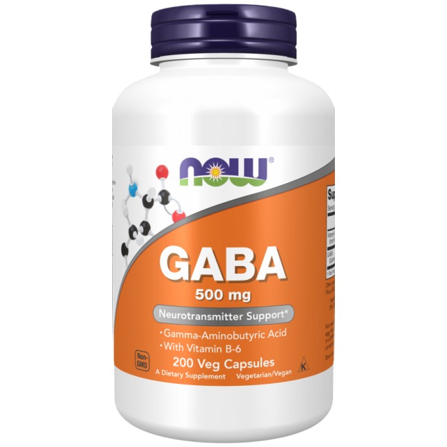NOW Foods GABA 500 mg + B6