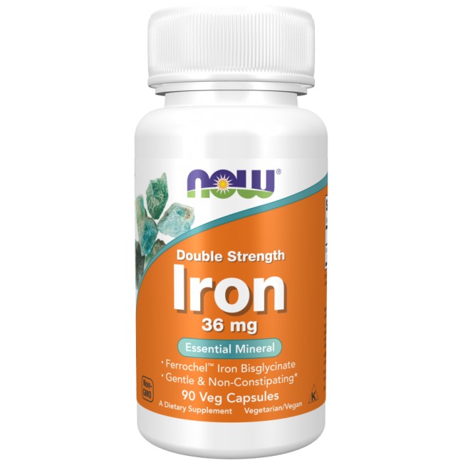 NOW Foods Iron 36 mg / Double Strength / Ferrochel Iron Bisglycinate