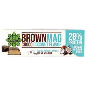 BrownMag Vit C and Papaya Enriched Protein Bar - Coconut pro diety