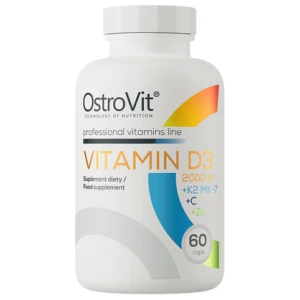 Vitamin D3 2000 + K2 MK-7 / + Vitamin C + Zinc за хранителни режими