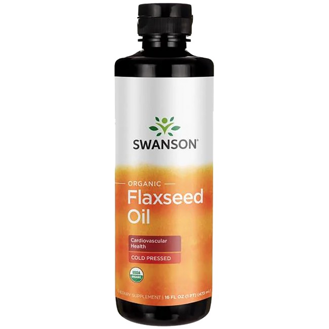 Swanson Organic Flaxseed Oil - Cold Pressed