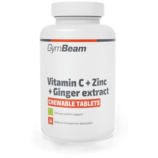 GymBeam Chewable Vitamin C + Zinc + Ginger extract