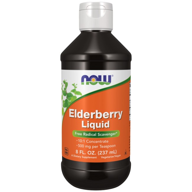 NOW Foods Elderberry Liquid | 10:1 Concentrate