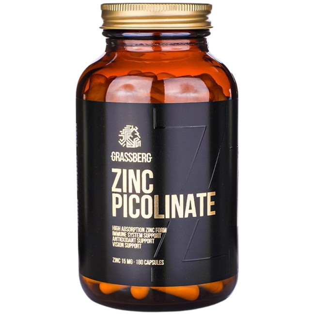 Grassberg Zinc Picolinate 15 mg - High Absorption