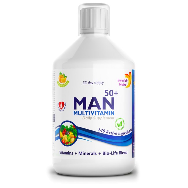 Swedish Nutra Man Multivitamin 50+ | Vitamins + Minerals + Bio-Life Blend