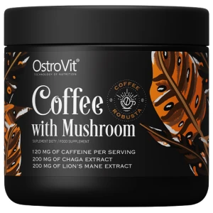 Coffee with Mushroom | Natural Robusta with Chaga, Lion's Mane, Caffeine &amp; L-Theanine pro diety