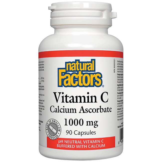 Natural Factors Vitamin C 1000 mg | Calcium Ascorbate Caps