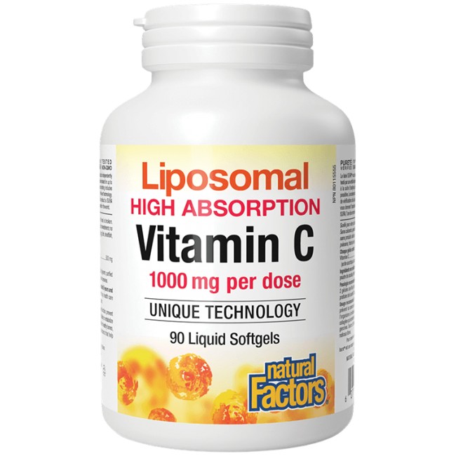 Natural Factors Vitamin C 500 mg | Liposomal High Absoprtion