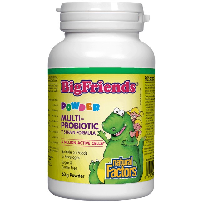 Natural Factors Multi-Probiotic Powder Big Friends® | 3 Billion Active Cells, 7 Strains