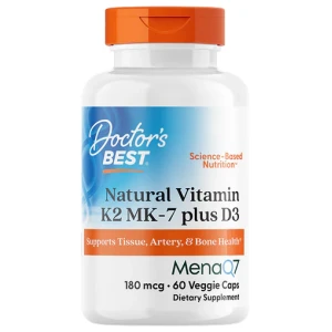 BEST Natural Vitamin K2 MK-7 180 mcg | Plus D-3 за хранителни режими