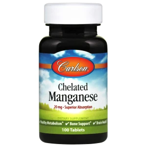 Chelated Manganese 20 mg pro diety