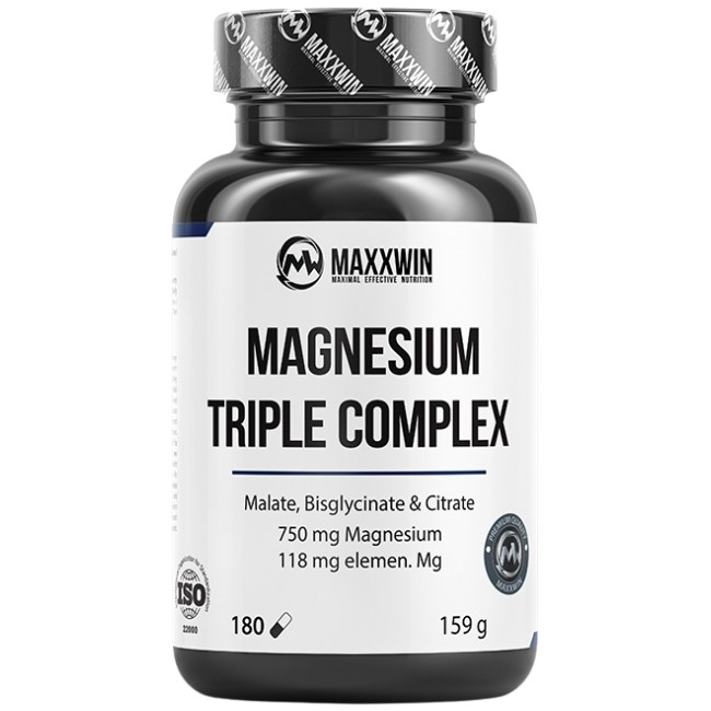 MAXXWIN Nutrition Magnesium Triple Complex | with Malate, Bisglycinate and Citrate