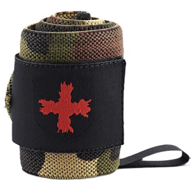 Harbinger Steznici za zapešće s petljom za palac / Wristwraps / Red Line - Green Camo