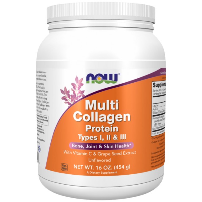 NOW Foods Multi Collagen Protein Types I, II &amp; III Powder