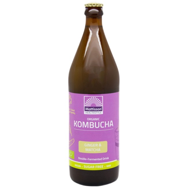 Mattisson Healthstyle Organic Kombucha | Ginger &amp; Matcha