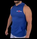 Потник с качулка - Син / Tank Top with Hoodie - Blue за хранителни режими
