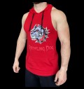 Потник Growling Dog с качулка - Червен / Tank Top Growling Dog with Hoodie - Red за хранителни режими