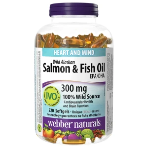 Wild Alaskan Salmon &amp; Fish Oil 1000 mg pro diety