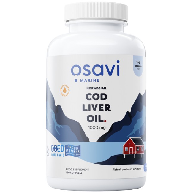 Norwegian Cod Liver Oil 1000 mg | Lemon Flavored от Osavi
