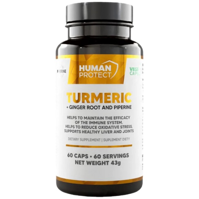 Human Protect Turmeric with Ginger Root | with 95% Curcuminoids &amp; 5% Gingerols