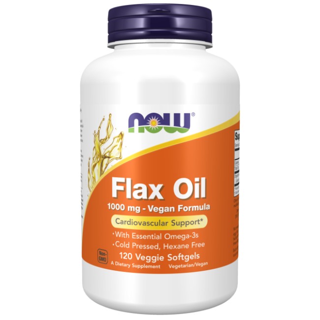 NOW Foods Flax Oil 1000 mg | Vegan Formula