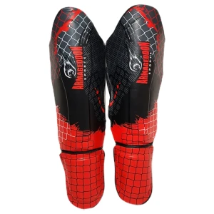 Shin Guards - Black/Red Leather pro diety