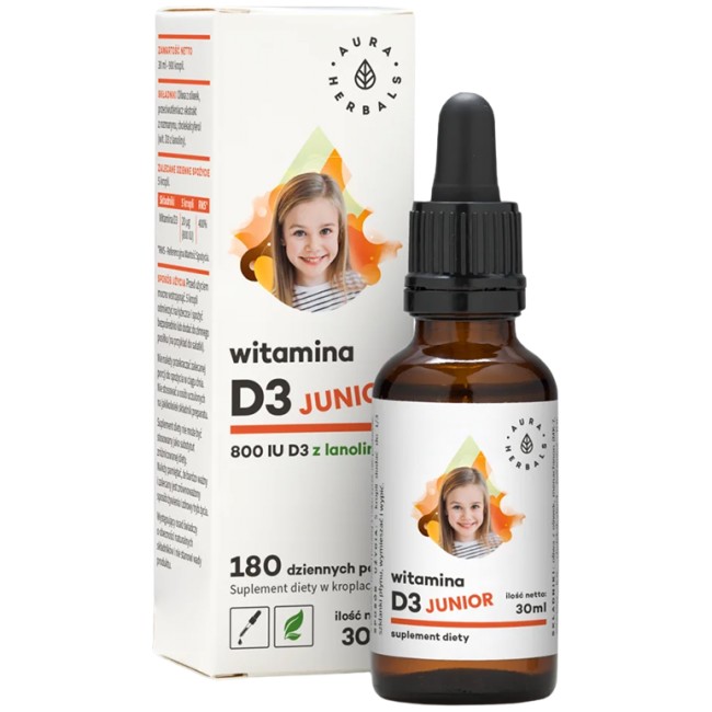 Aura Herbals Children's Vitamin D3 Drops 800 IU