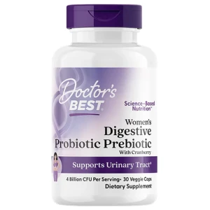 Women's Digestive Probiotic Prebiotic With Cranberry | with 4 Billion Active Cells за хранителни режими
