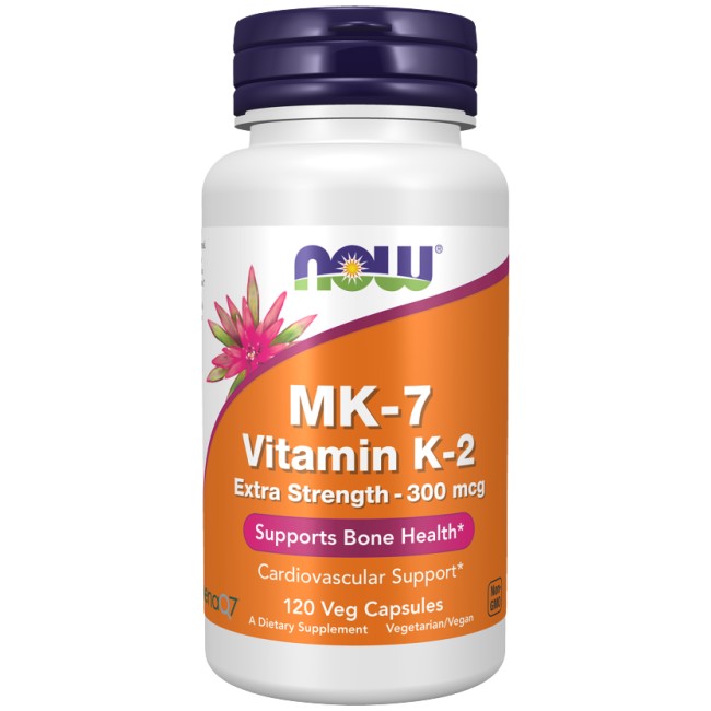 NOW Foods MK-7 Vitamin K-2 300 mcg | Extra Strength MenaQ7®