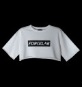 Women Oversized Crop T-Shirt - White за хранителни режими