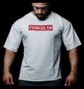 T-Shirt Forcelab - White with Red Logo за хранителни режими
