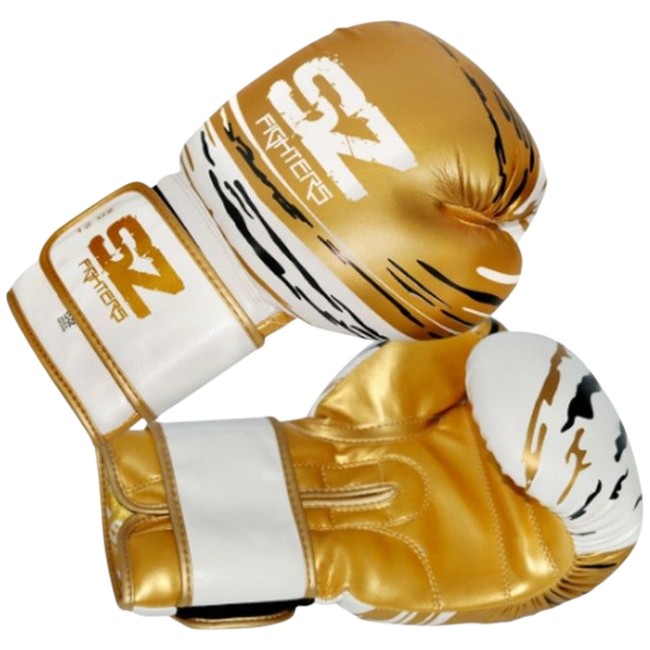 SZ Fighters Boxing Gloves - Faux Leather - Madness Gold