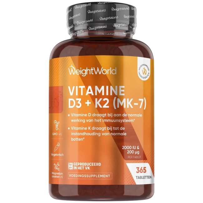 Weight World Vitamin D3 2000IU + K2 (MK-7)