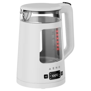 AENO Electric Kettle EK6: 1850-2200W, 2L, Strix, Square-shaped body, Transparent lid, High Resistant Glass, LED-Illumination, Auto Power Off, Dry tank Protection за хранителни режими