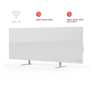AENO Premium Eco Smart Heater, 700W, Tempered glass, Infrared+convection heating type, Plug type: Europe (E/F type), WHITE за хранителни режими