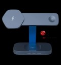 CANYON Wireless Charging Station Hexagon 310 3in1 DarkGrey/Blue за хранителни режими