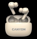 CANYON headset OnGo TWS-10 ANC+ENC Beige за хранителни режими