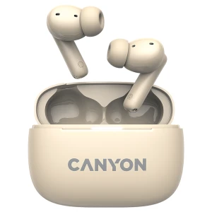 CANYON headset OnGo TWS-10 ANC+ENC Beige за хранителни режими