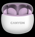 CANYON headset TWS-5 Purple за хранителни режими