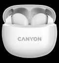 CANYON headset TWS-5 White за хранителни режими