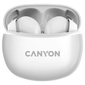 CANYON headset TWS-5 White за хранителни режими