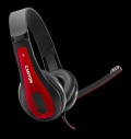 CANYON PC headset HSC-1 PC Mic Flat 2m Black Red за хранителни режими