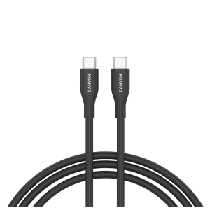 CANYON cable CC60SC10 C-C 60W 1m Silicon Black за хранителни режими