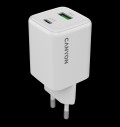 CANYON charger CU45AC GaN 45W 1xPD 1xQC EU White за хранителни режими