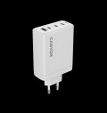 CANYON charger OnCharge 120 GAN Total 120W MAX 3 USB-C +1 USB-A White EU plug за хранителни режими
